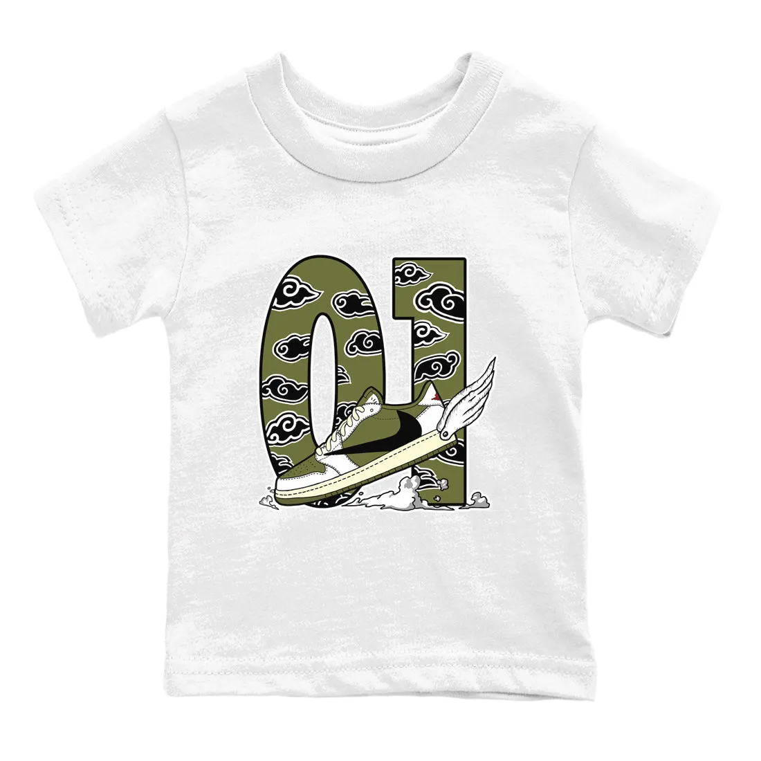 To Express delivery Scott Friendly support Clouds Tees Travis - Jordan The Fly 1 Medium Olive Kids Air SNRT Sneaker