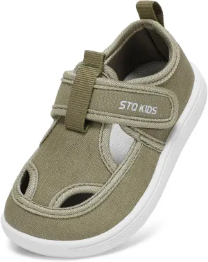 Toddler Wide Toe Box Water Shoes: Boys Girls Zero Drop Beach Sandals Summer Kids Barefoot Swim Pool Shoe