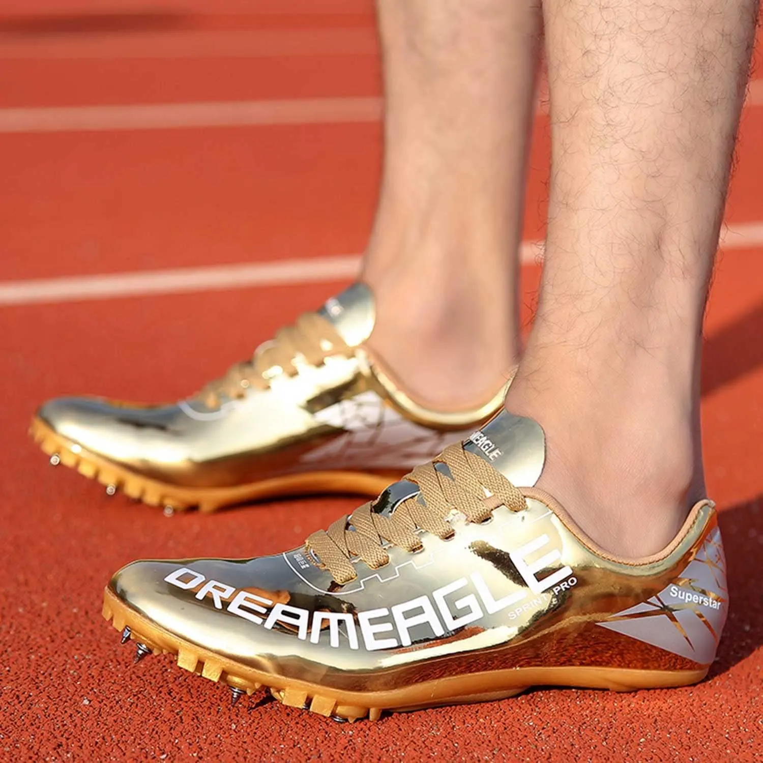 Track Shoes Spikes Mens Womens Mesh Breathable Athletics Sprint Racing Running Nail Sneaker Track and Field Shoes Boys Girls