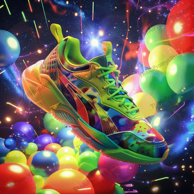 Trendy Sneaker Art AI MidJourney Image Prompt, 9465