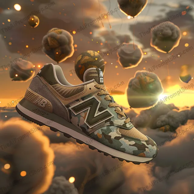 Trendy Sneaker Art AI MidJourney Image Prompt, 9465