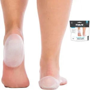 Tuli's Classic Gel Heel Cups, Cushion Insert for Shock Absorption and Plantar Fasciitis and Heel Pain Relief, Made in the USA, 1 Pair, Regular