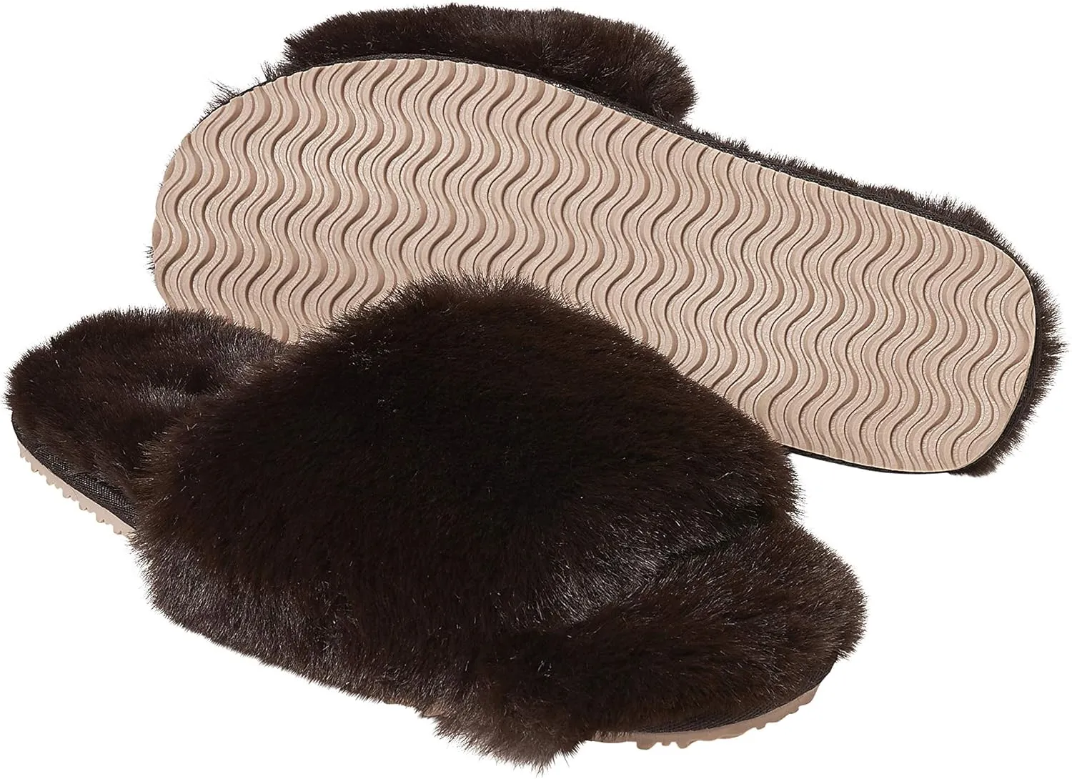 Twelve AM Co. Womens So Good Fluffy Slippers