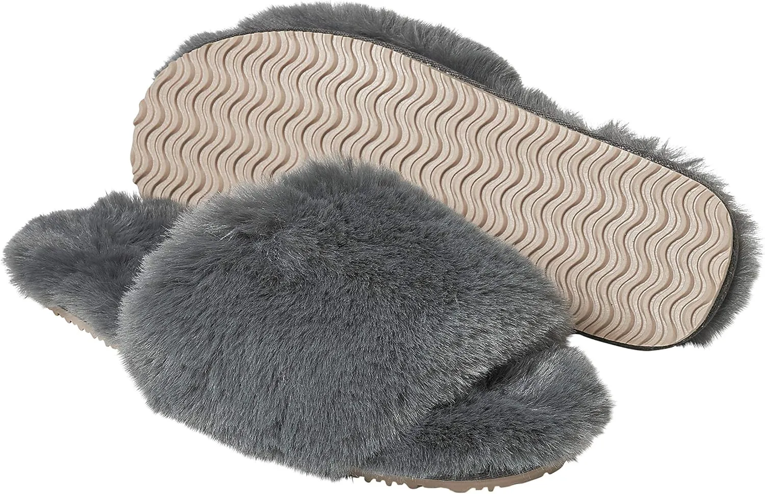 Twelve AM Co. Womens So Good Fluffy Slippers