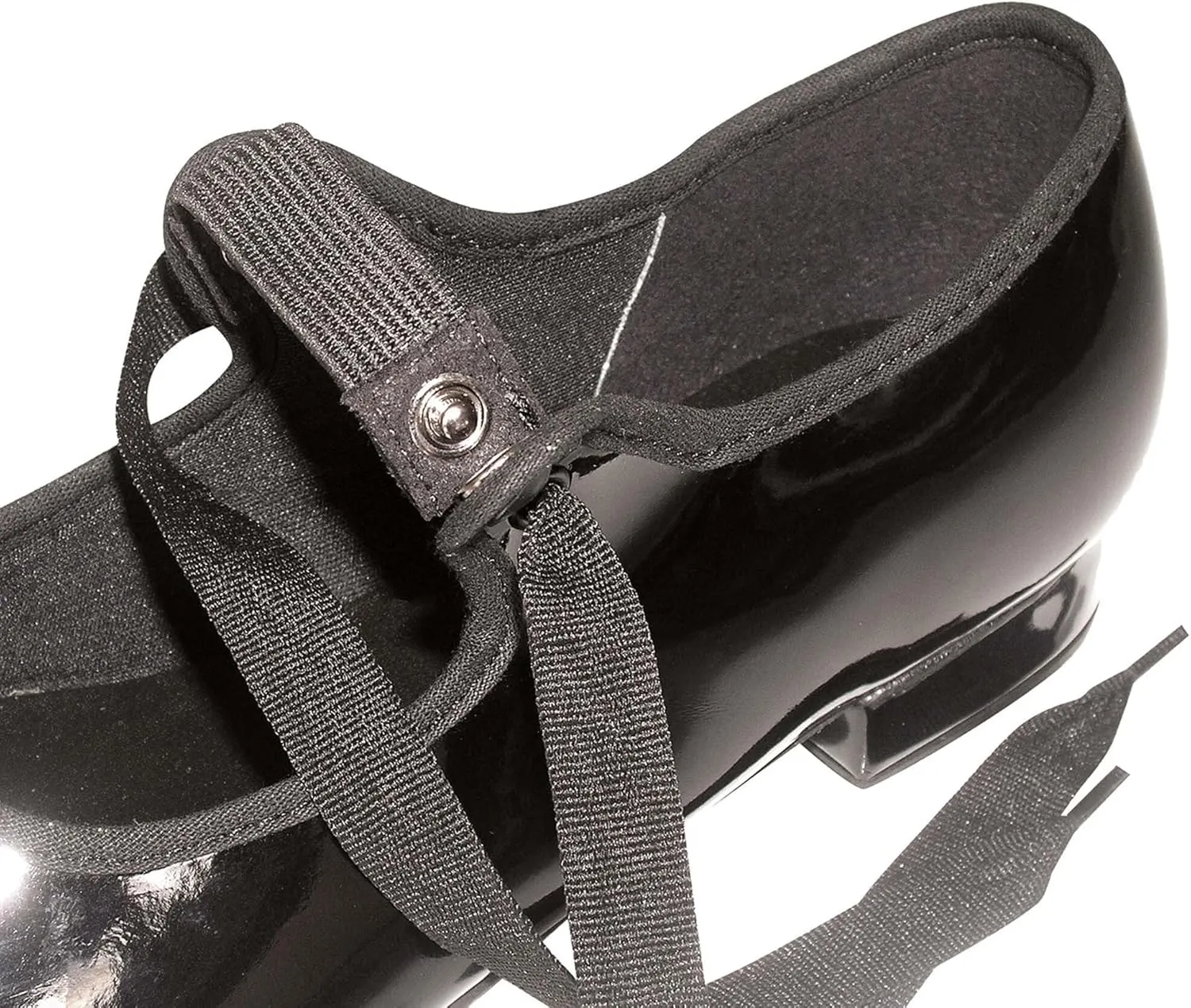 Tyette Vegan Tap Shoes for Beginners, Elastic Snaps, Flexible Sole, Aluminum Taps - TA35 Val - TA36 Valiant