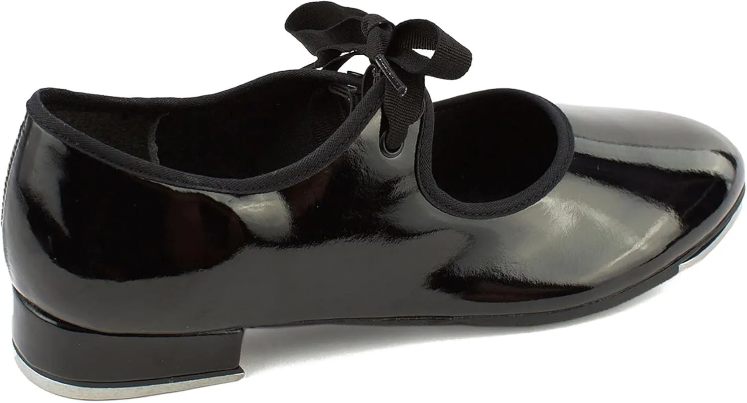Tyette Vegan Tap Shoes for Beginners, Elastic Snaps, Flexible Sole, Aluminum Taps - TA35 Val - TA36 Valiant