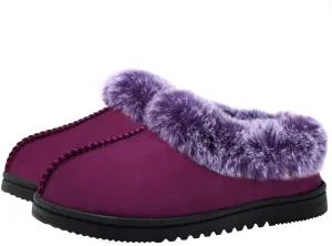 UBXRIN Womens Fuzzy Memory Foam Slippers Boots Cozy Faux Fur House Shoes Indoor Outdoor Rubber Sole Anti-Skid