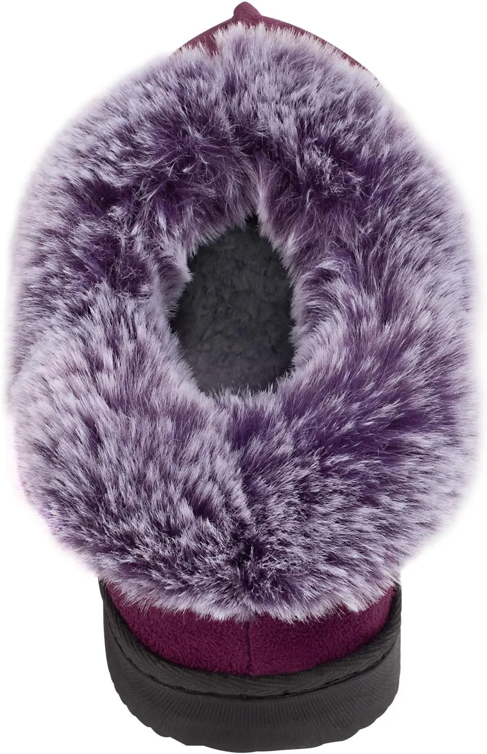 UBXRIN Womens Fuzzy Memory Foam Slippers Boots Cozy Faux Fur House Shoes Indoor Outdoor Rubber Sole Anti-Skid