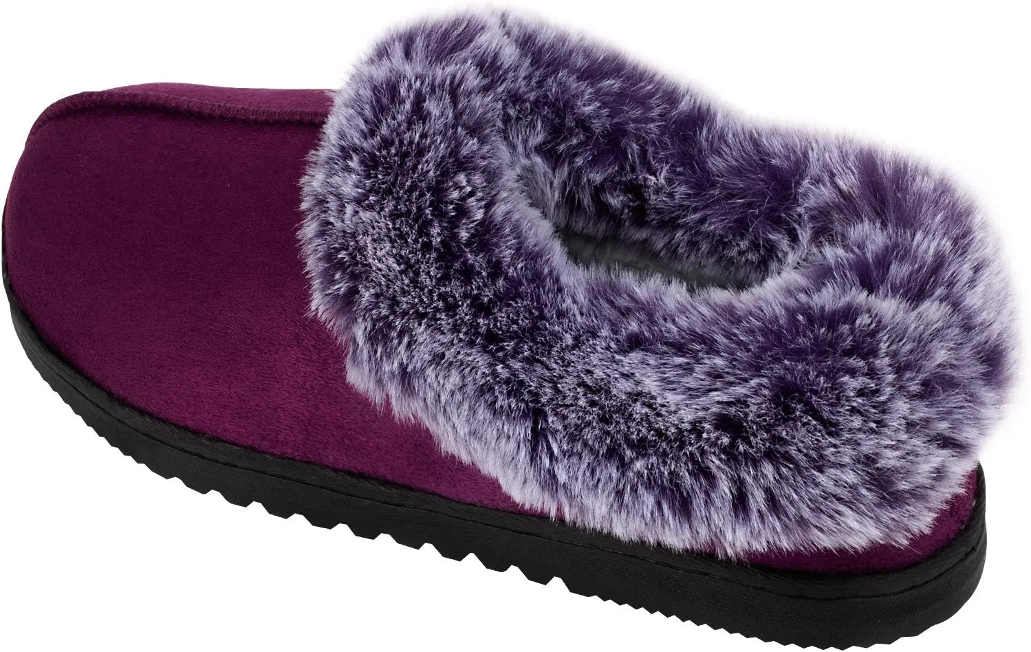 UBXRIN Womens Fuzzy Memory Foam Slippers Boots Cozy Faux Fur House Shoes Indoor Outdoor Rubber Sole Anti-Skid