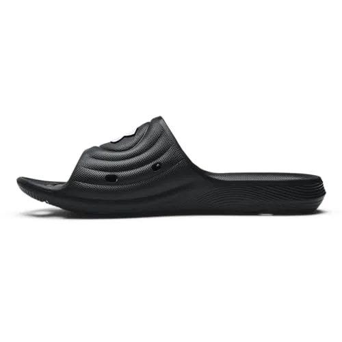 Under Armour mens Locker Iv Slide Sandal, Black Black White 001, 12 US