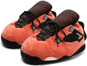 Unisex Cosy Trendy Big Sneaker Slippers Comfy Kicks Non Slip Sole Indoor House Plush Slippers - One Size Fits Most