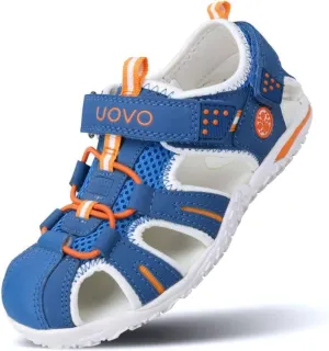 UOVO Boys Girls Sandals Summer Shoes Closed Toe Lightweight Outdoor Athletic Sports (Toddler/Little Kid/Big Kid)