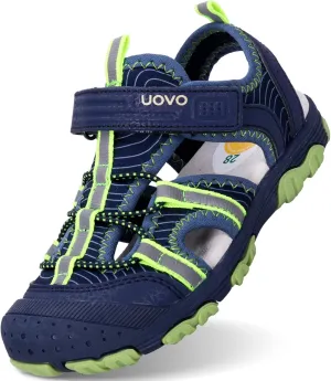 UOVO Boys Girls Summer Water Sandals Closed Toe Lightweight Outdoor Sport Shoes(Toddler/Little Kid/Big Kid)