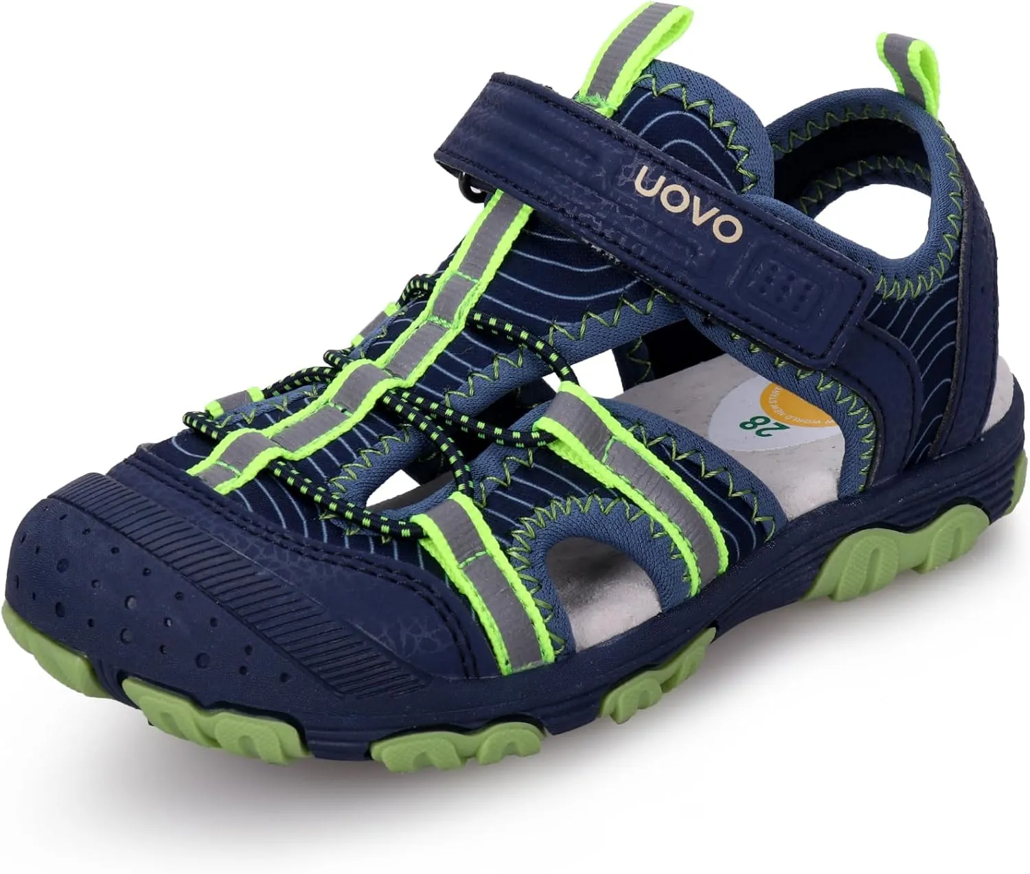 UOVO Boys Girls Summer Water Sandals Closed Toe Lightweight Outdoor Sport Shoes(Toddler/Little Kid/Big Kid)