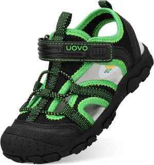 UOVO Boys Girls Summer Water Sandals Closed Toe Lightweight Outdoor Sport Shoes(Toddler/Little Kid/Big Kid)