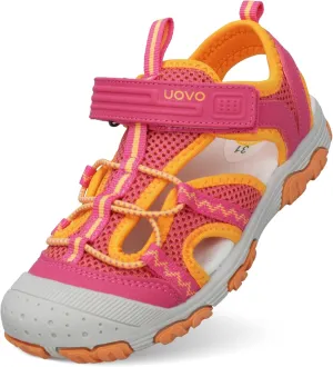 UOVO Boys Girls Summer Water Sandals Closed Toe Lightweight Outdoor Sport Shoes(Toddler/Little Kid/Big Kid)
