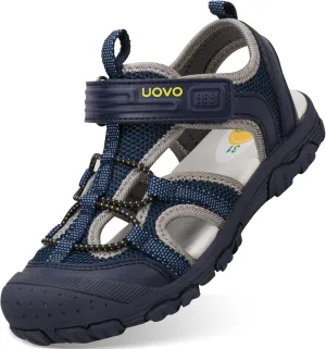 UOVO Boys Girls Summer Water Sandals Closed Toe Lightweight Outdoor Sport Shoes(Toddler/Little Kid/Big Kid)