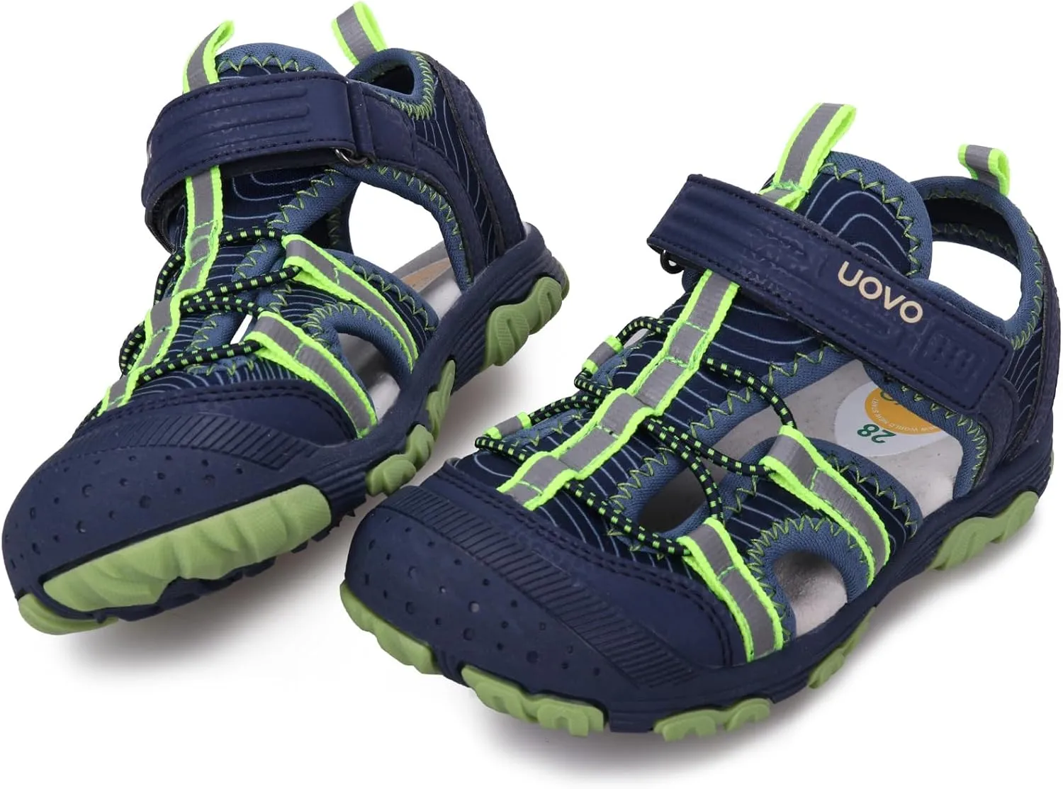 UOVO Boys Girls Summer Water Sandals Closed Toe Lightweight Outdoor Sport Shoes(Toddler/Little Kid/Big Kid)