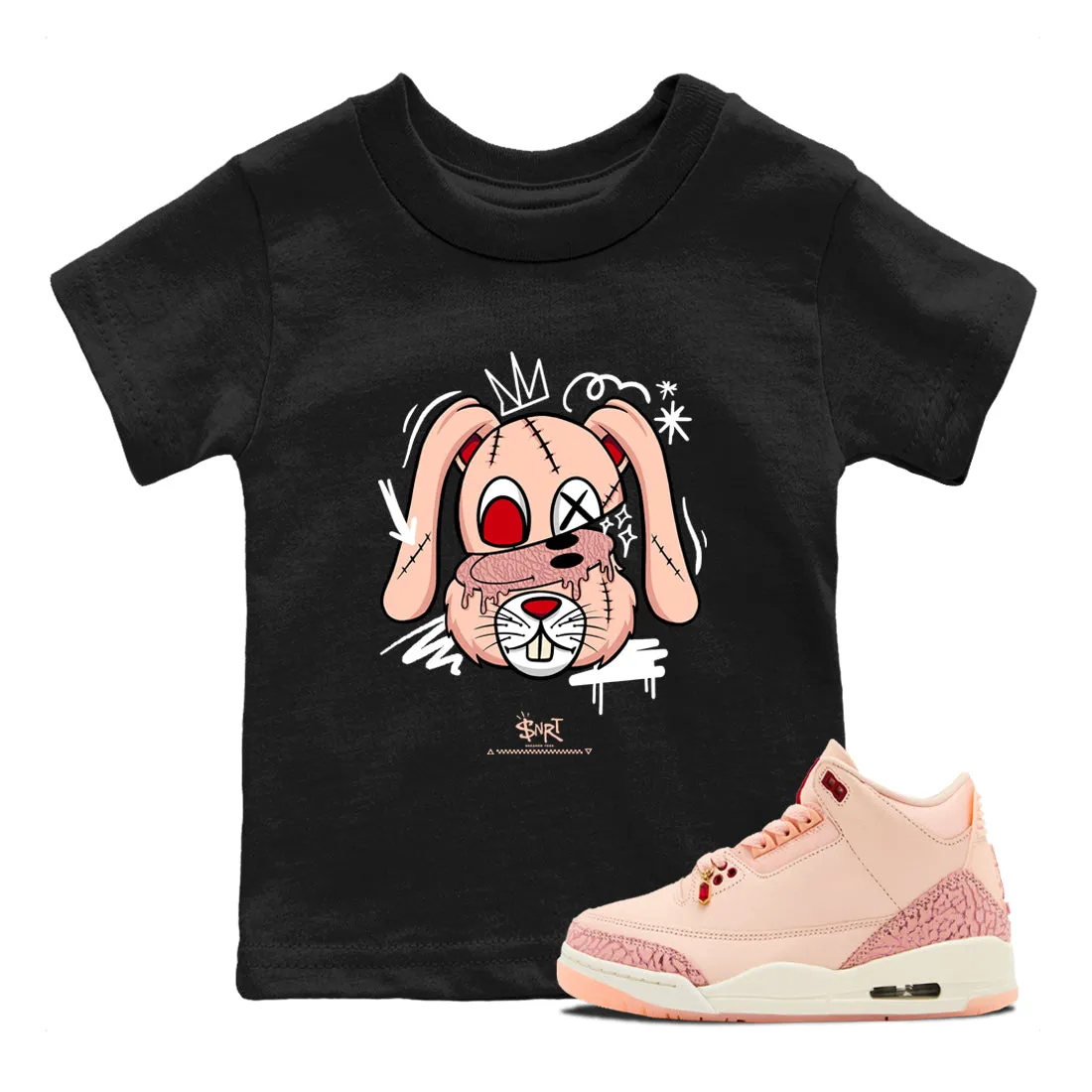 Valentines Tees Air 3 Quick shipping - Kids Sneaker Crazy SNRT Day Jordan Superior-grade Bunny
