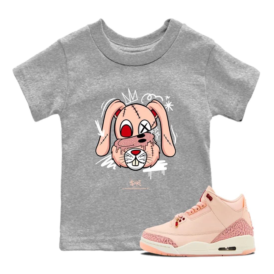 Valentines Tees Air 3 Quick shipping - Kids Sneaker Crazy SNRT Day Jordan Superior-grade Bunny
