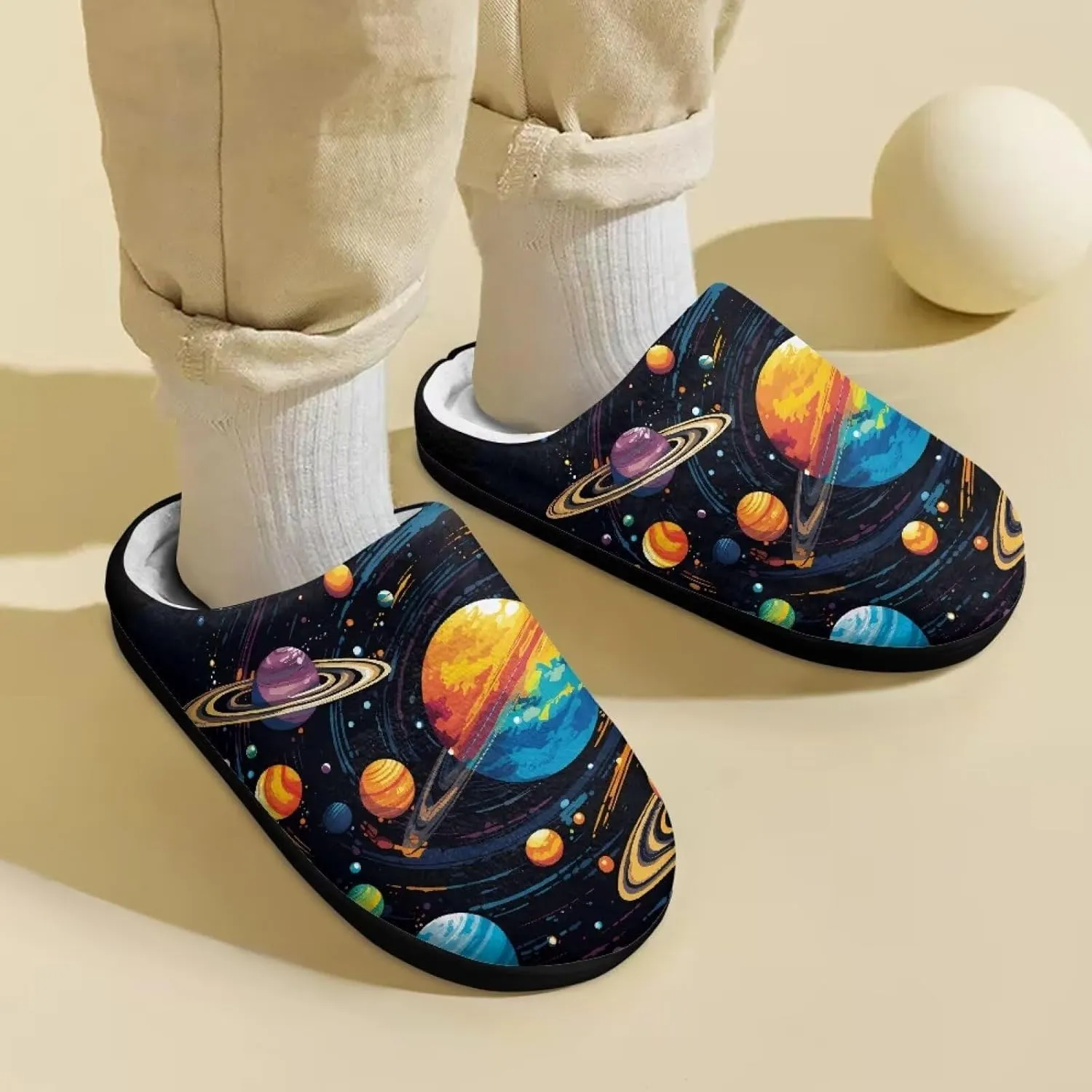 Veniyate House Slippers Cozy Plush Indoor Outdoor House Shoes Bedroom Slippers for Toddler Kid