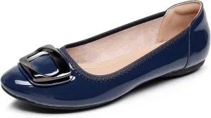 VenusCelia Women's Buckle Dance Flats Shoe
