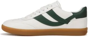 Vince Womens Oasis-W Lace Up Fashion Sneaker Chalk White/Pine Green Leather 8 M