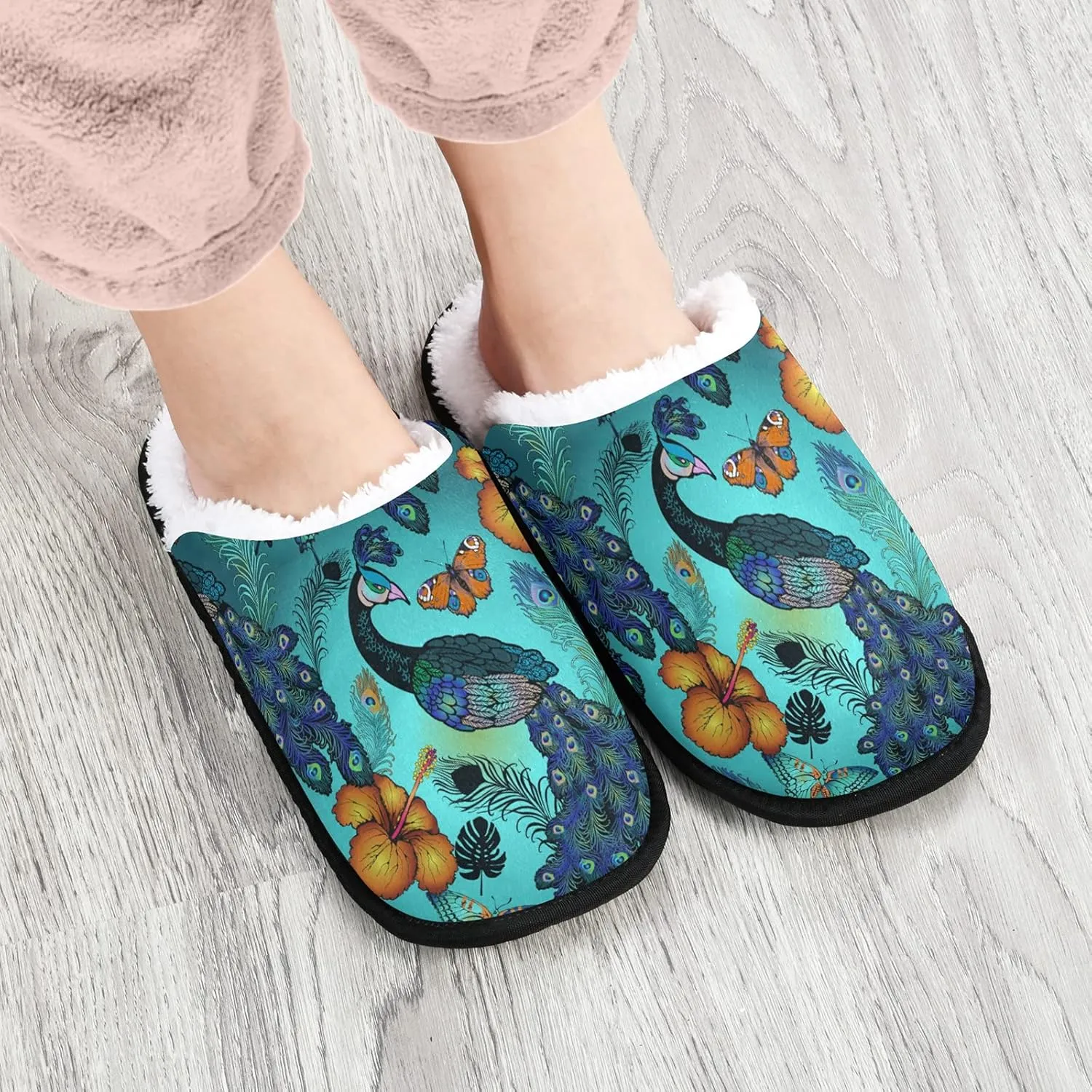 visesunny Modern Slippers for Women Mens Winter Womens Slipper Warm Comfy Memory Foam House Slippers Shoes Bedroom Cozy Indoor Outdoor Slippers