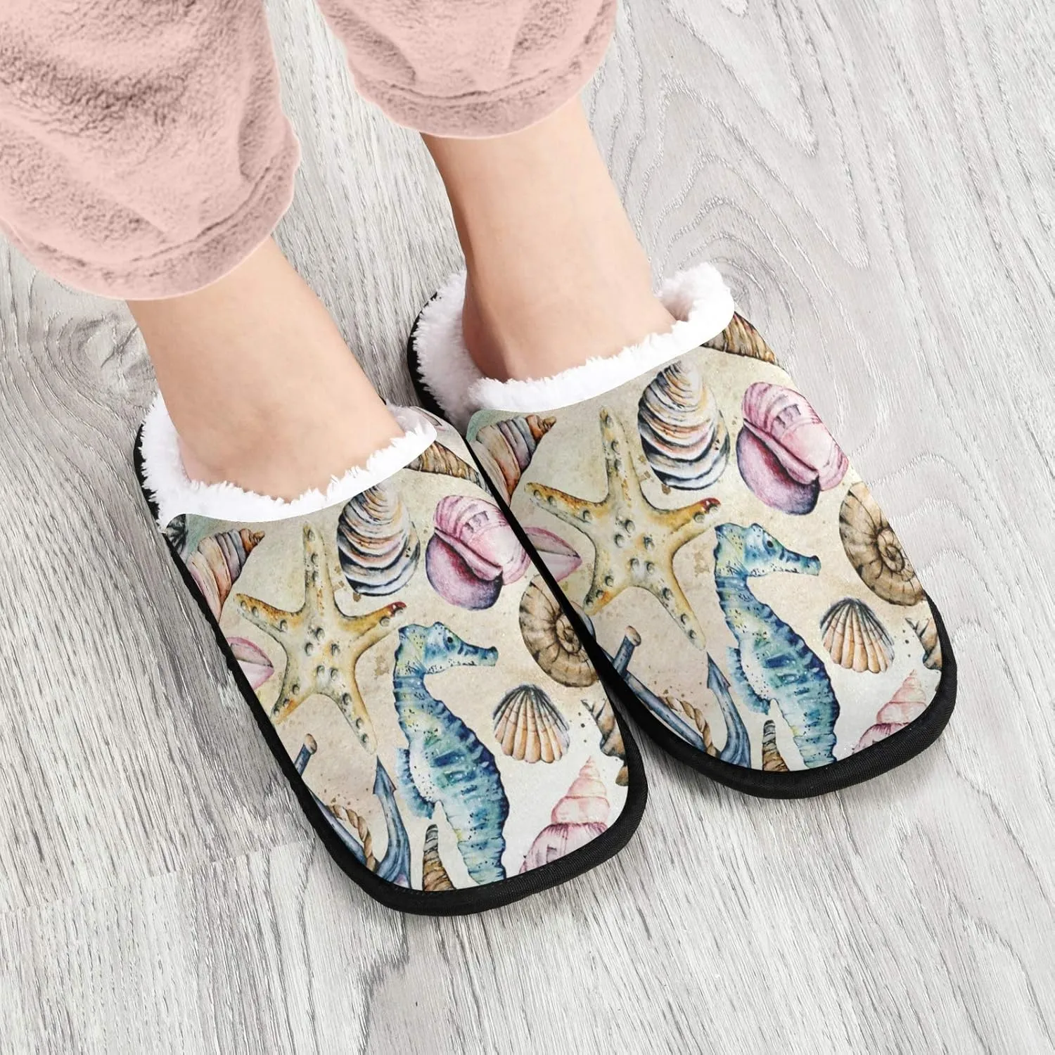 visesunny Modern Slippers for Women Mens Winter Womens Slipper Warm Comfy Memory Foam House Slippers Shoes Bedroom Cozy Indoor Outdoor Slippers