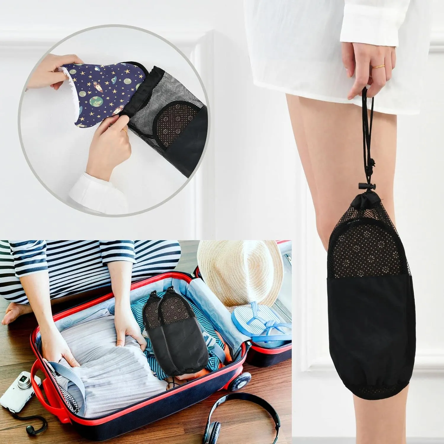 visesunny Planets Of The Solar System Cozy Fuzzy Mens Womens Memory Foam House Slippers Plush Fleece Indoor Outdoor Slipper