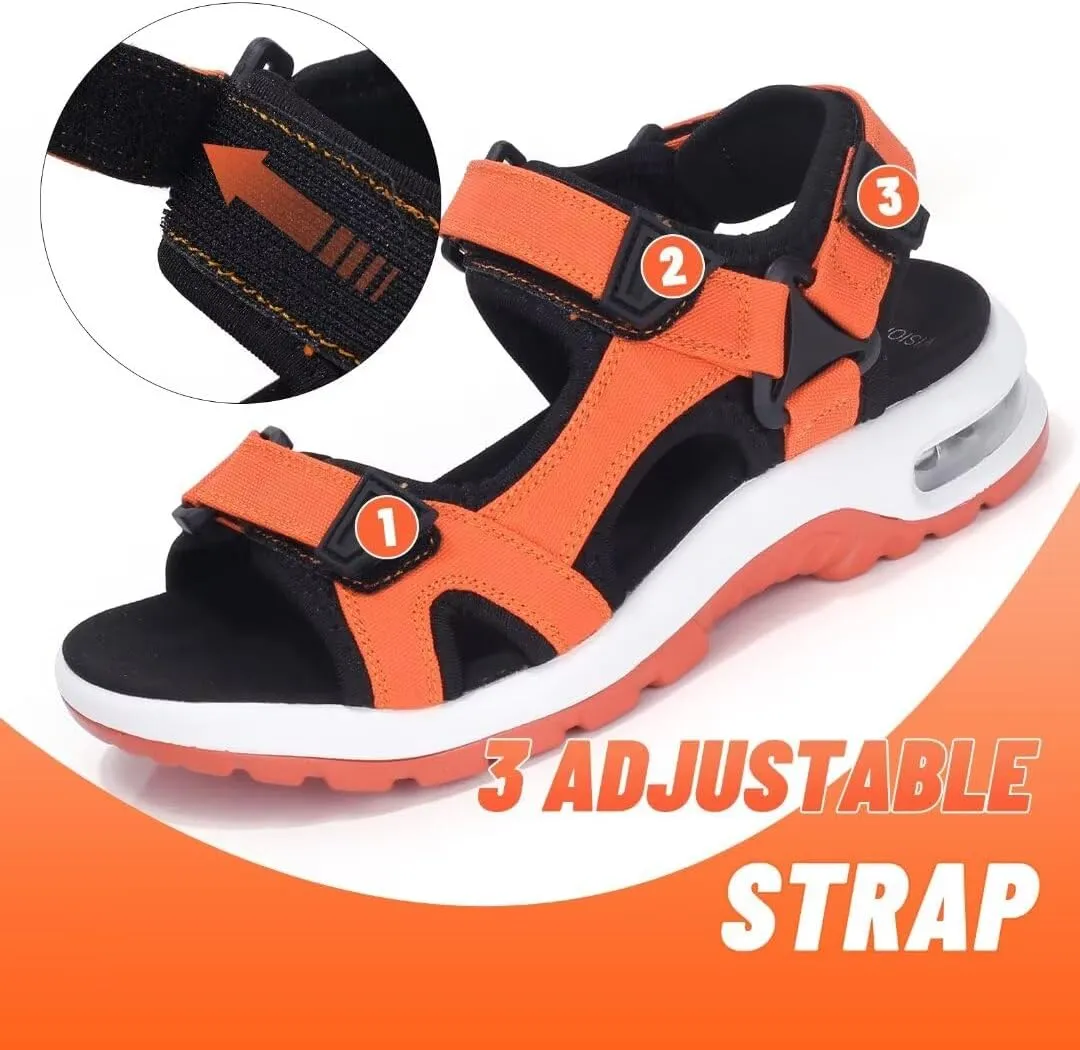 visionreast Mens Athletic Sandals Open Toe Hiking Outdoor Non-slip Sandals Air Cushion Sport Casual Beach Sandals