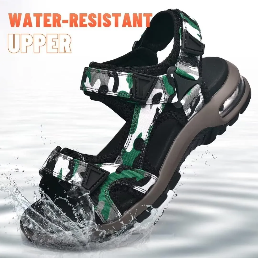 visionreast Mens Athletic Sandals Open Toe Hiking Outdoor Non-slip Sandals Air Cushion Sport Casual Beach Sandals
