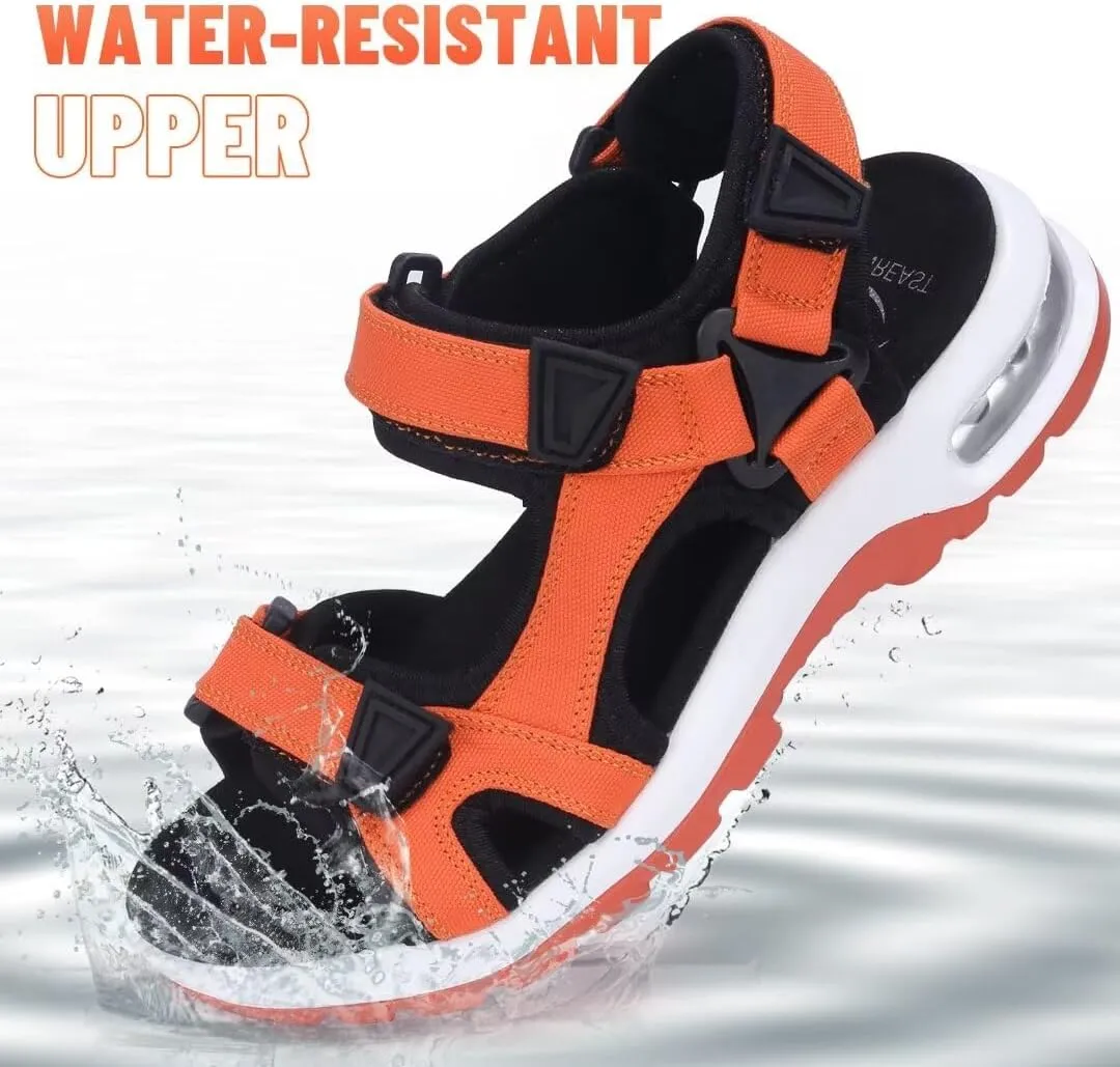 visionreast Mens Athletic Sandals Open Toe Hiking Outdoor Non-slip Sandals Air Cushion Sport Casual Beach Sandals
