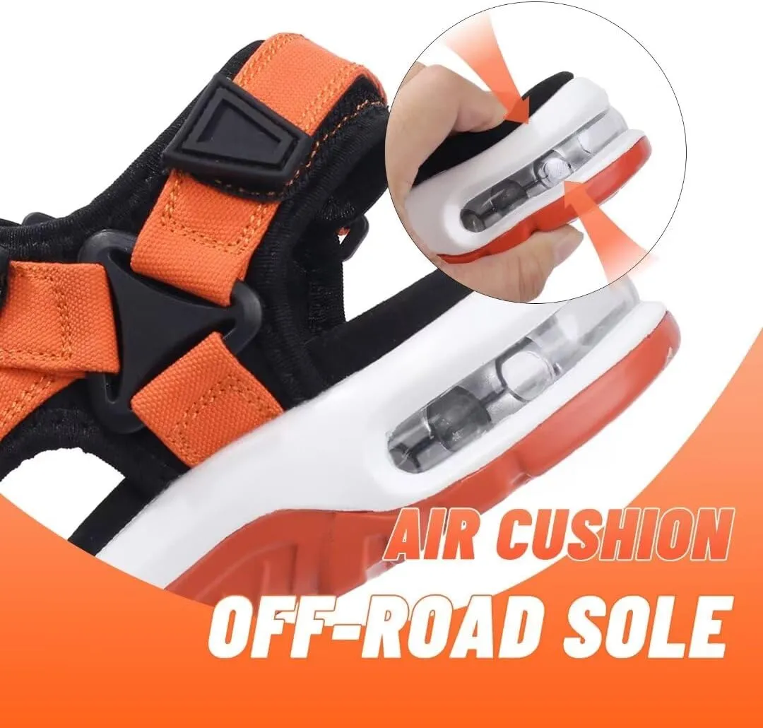visionreast Mens Athletic Sandals Open Toe Hiking Outdoor Non-slip Sandals Air Cushion Sport Casual Beach Sandals