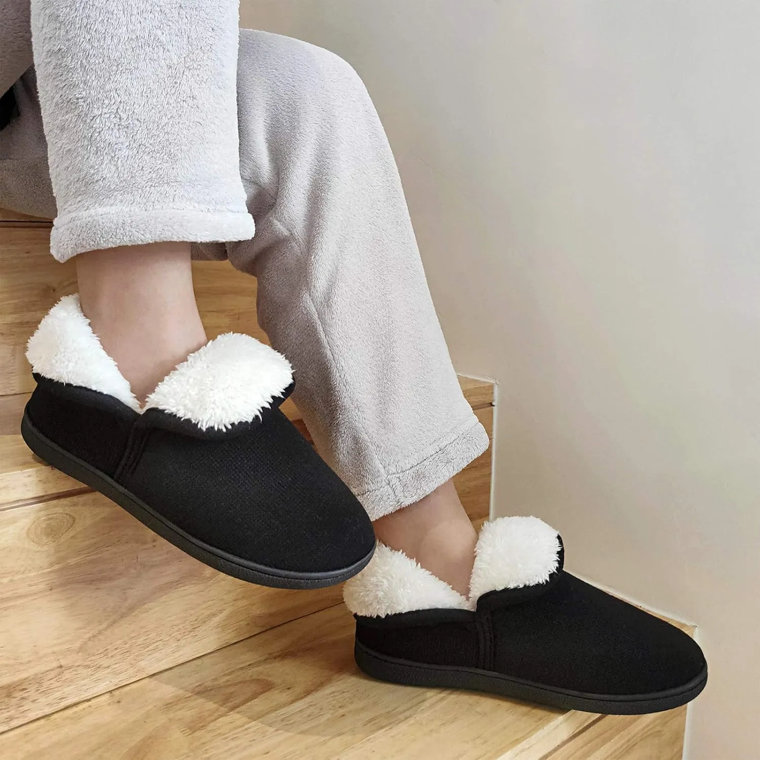 VONMAY Women's Slippers Boots Memory Foam Fuzzy Booties House Shoes Winter Warm Indoor Outdoor
