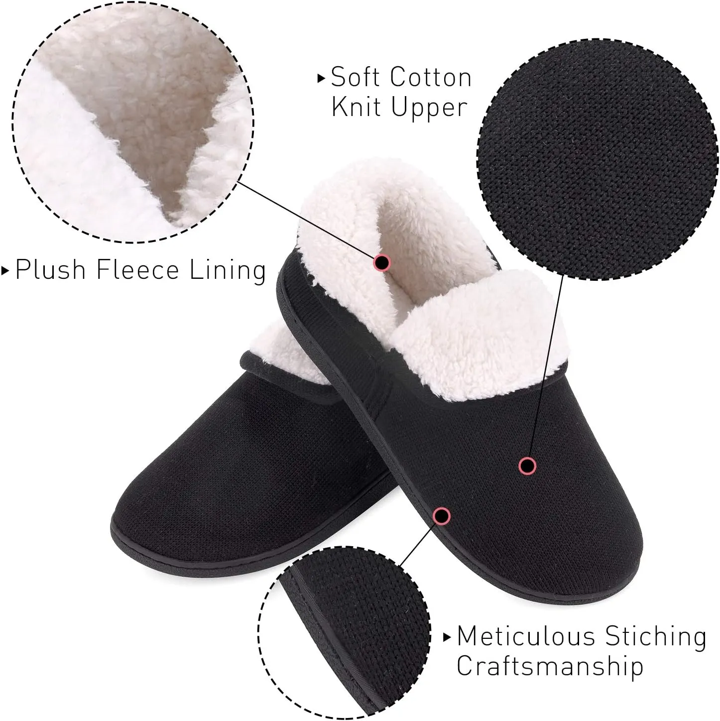 VONMAY Women's Slippers Boots Memory Foam Fuzzy Booties House Shoes Winter Warm Indoor Outdoor