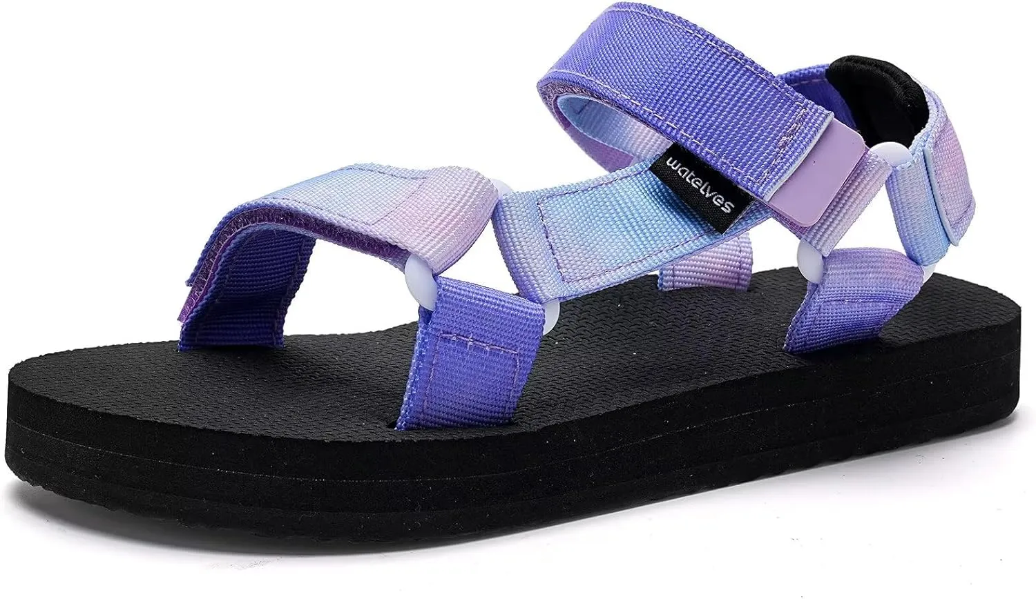 WateLves Kids Sandals Boys Girls Lightweight Non-slip Athletic Sandals with Adjustable Webbing for Hiking Walking Beach Water Sports