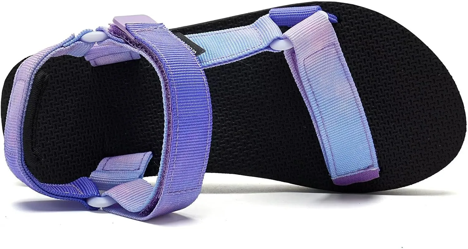 WateLves Kids Sandals Boys Girls Lightweight Non-slip Athletic Sandals with Adjustable Webbing for Hiking Walking Beach Water Sports