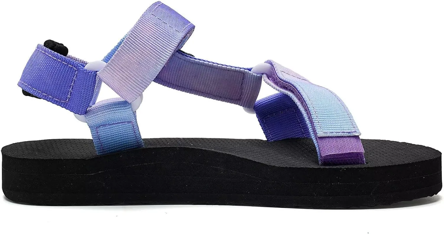 WateLves Kids Sandals Boys Girls Lightweight Non-slip Athletic Sandals with Adjustable Webbing for Hiking Walking Beach Water Sports