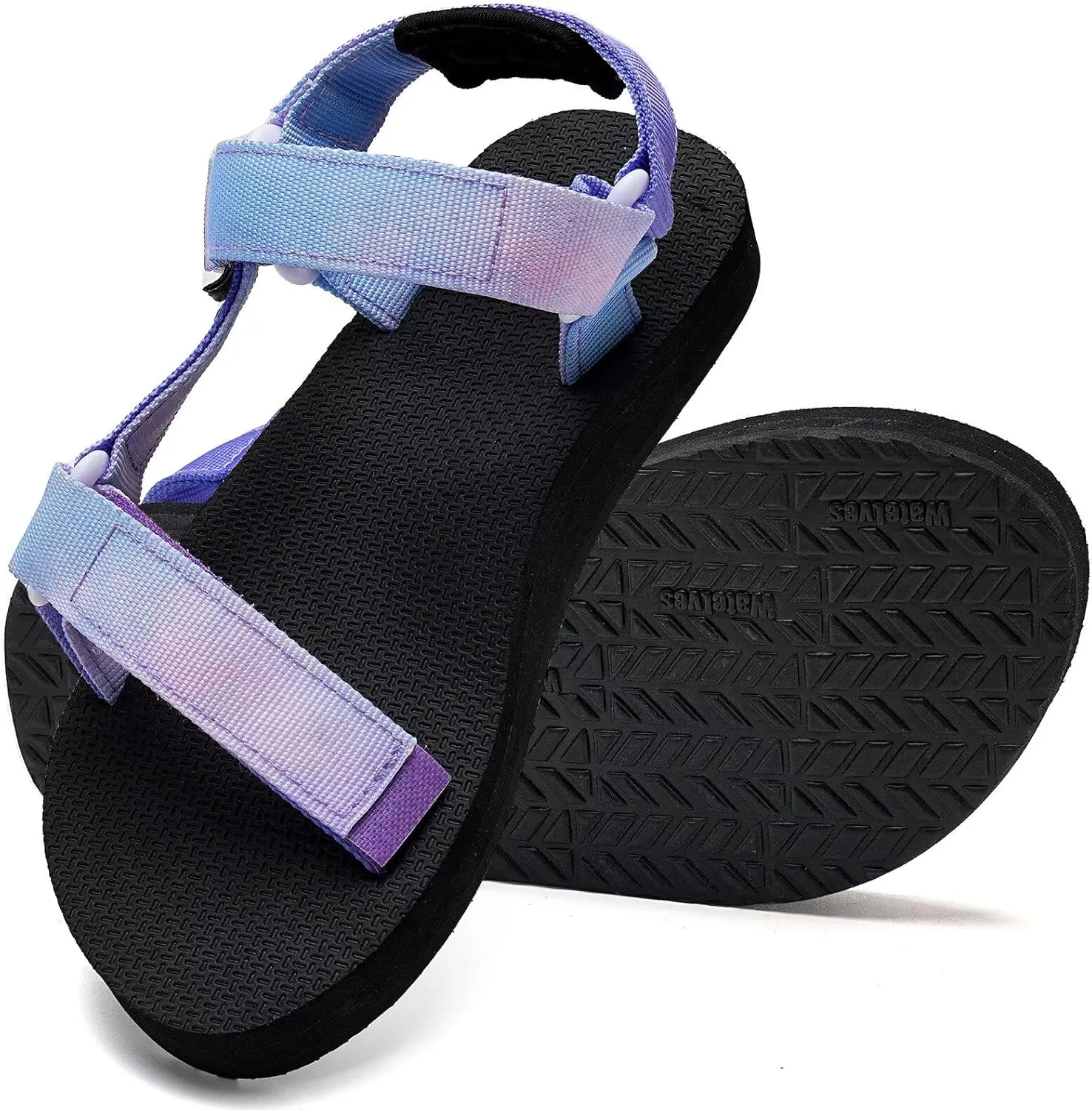 WateLves Kids Sandals Boys Girls Lightweight Non-slip Athletic Sandals with Adjustable Webbing for Hiking Walking Beach Water Sports