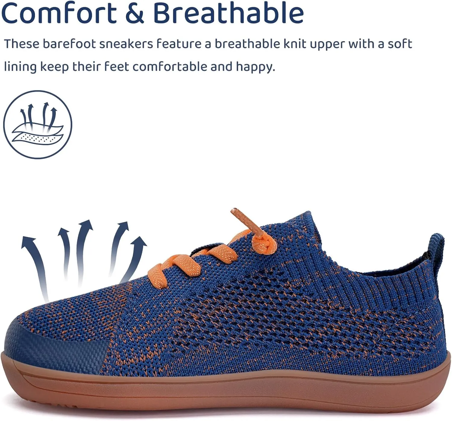WateLves Toddler Little Kids Wide Barefoot Shoes Boys Girls Minimalist Sneakers Lightweight Breathable Walking Shoes | Naturally Splay | Flexible Fit