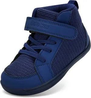WateLves Toddler Little Kids Wide Barefoot Shoes Boys Girls Winter High Top Minimalist Sneakers Boots Walking Shoes for Indoor Outdoor | Naturally Splay | Flexible Fit
