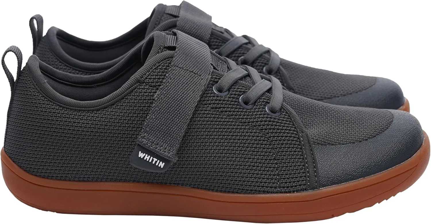 WHITIN Little/Big Kid Barefoot Shoes | Boys/Girls Lace-up Minimalist Sneakers | Wide Toe Box | Natural Flexible Fit