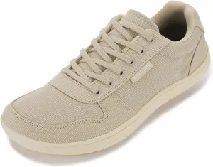WHITIN Men's Wide Barefoot Shoes | Canvas Minimalist Sneakers | Zero Drop Sole