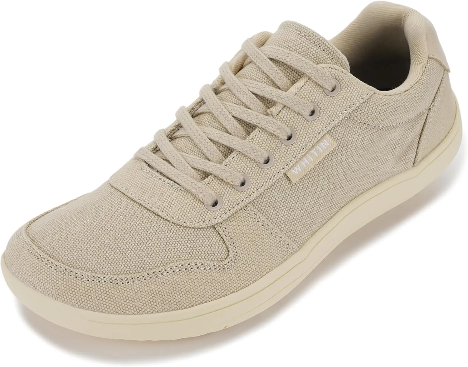 WHITIN Men's Wide Barefoot Shoes | Canvas Minimalist Sneakers | Zero Drop Sole