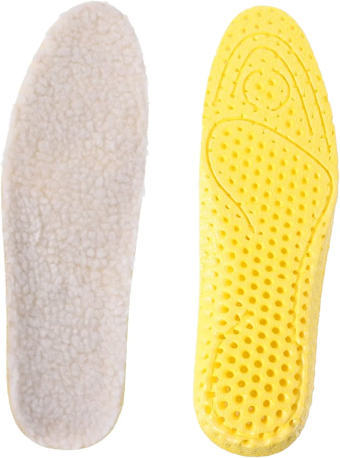 Winter Warmth Pair: Thick Wool Insoles for Comfortable Breathable Shoes