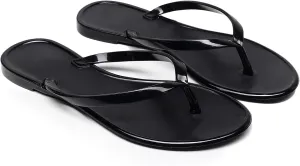 Women Flip Flops Thong Sandals Jelly Shoes Flat Slides Clear Jellies Pool Slippers Bathroom Summer Beach Size 8 Ladies Non Slip Dress Comfortable Quick Drying Soft