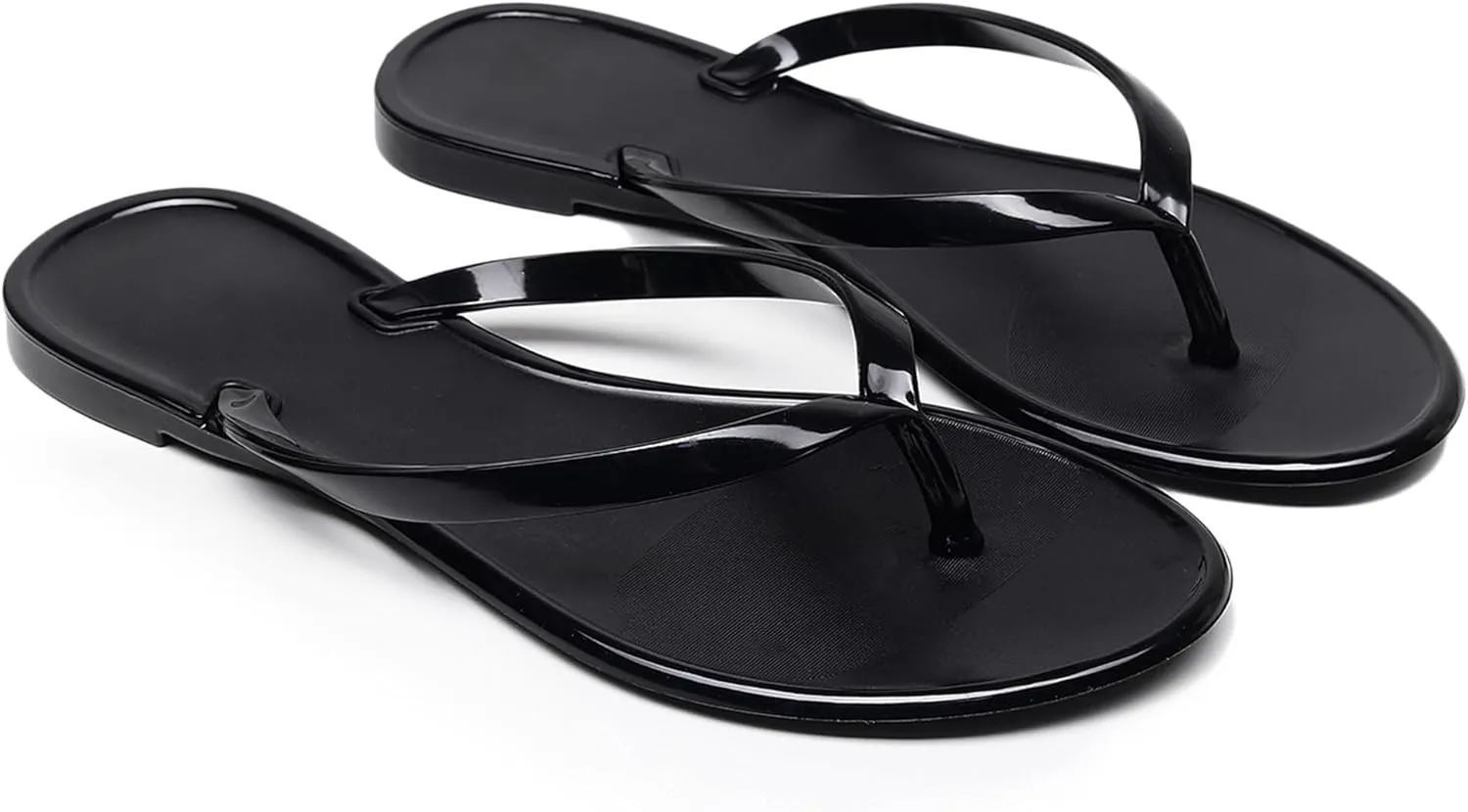 Women Flip Flops Thong Sandals Jelly Shoes Flat Slides Clear Jellies Pool Slippers Bathroom Summer Beach Size 8 Ladies Non Slip Dress Comfortable Quick Drying Soft