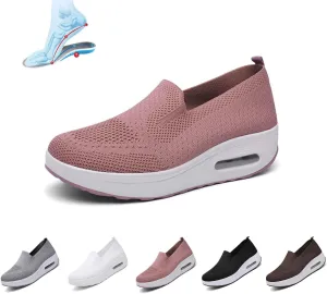 Women Orthopedic Sneakers Mesh Platform Wedge Sneakers Slip On Breathable Lightweight Fashion Sneakers Loafers Walking Shoes