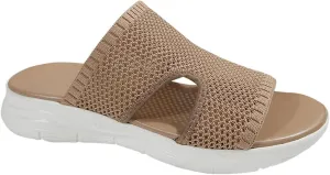 Women Thick Sole Hollow Slide Sandals 2025 Fashion Flat Slides Comfort Lightweight Walking Sandal Beach Outdoor Slippers